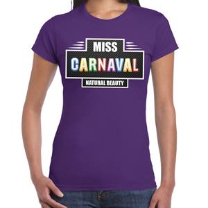 Bellatio Miss Carnaval verkleed t-shirt Paars