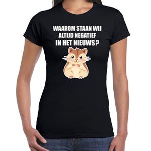 Bellatio Waarom staan wij altijd negatief in het nieuws t-shirt Zwart