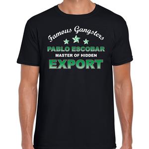 Bellatio Pablo Escobar famous gangster cadeau t-shirt Zwart