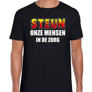 Bellatio Steun onze mensen in de zorg t-shirt Zwart