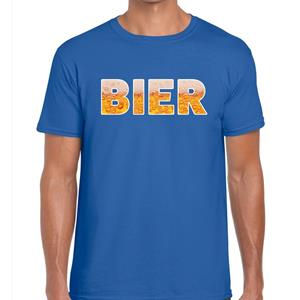 Bellatio Bier tekst t-shirt Blauw