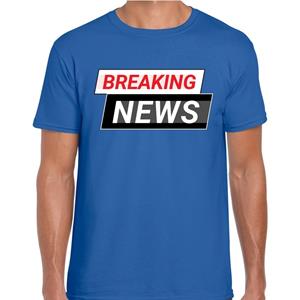 Bellatio Breaking News t-shirt Blauw