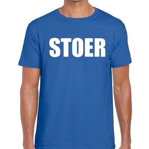 Bellatio Stoer tekst t-shirt Blauw
