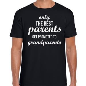 Bellatio Only the best parents get promoted to grandparents t-shirt Zwart