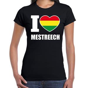 Bellatio Carnaval t-shirt I love Mestreech voor dames - Zwart