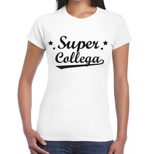 Bellatio Super collega t-shirt wit voor dames - Wit