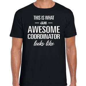 Bellatio Awesome / geweldige coordinator cadeau t-shirt Zwart