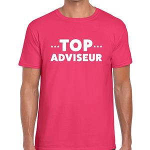 Bellatio Top adviseur beurs/evenementen t-shirt Roze