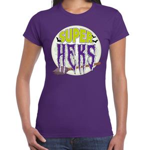 Bellatio Halloween - Halloween Super heks verkleed t-shirt Paars