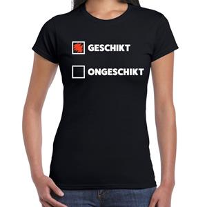 Bellatio Geschikt - Ongeschikt fun t-shirt zwart dames - Zwart