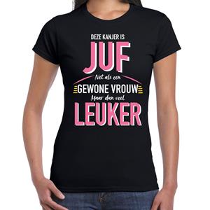 Bellatio Gewone vrouw / juf cadeau t-shirt Zwart