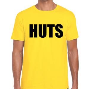Bellatio HUTS tekst t-shirt Geel