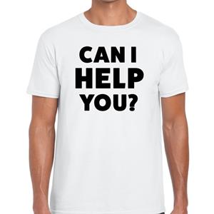 Bellatio Can i help you beurs/evenementen t-shirt Wit