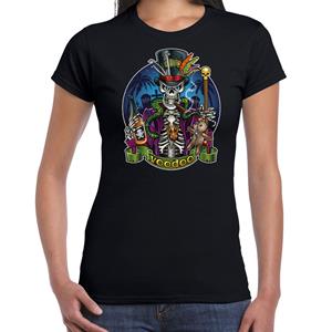 Bellatio Halloween - Halloween voodoo skelet verkleed t-shirt Zwart