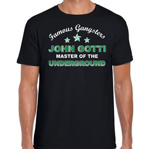 Bellatio John Gotti famous gangster cadeau t-shirt Zwart