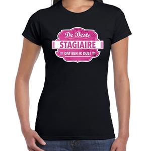 Bellatio Cadeau t-shirt voor de beste stagiaire voor dames - Zwart