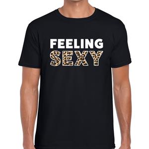 Bellatio Feeling sexy tekst t-shirt Zwart
