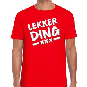 Bellatio Lekkerding tekst t-shirt Rood