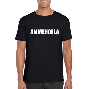 Bellatio Ammehoela tekst t-shirt Zwart