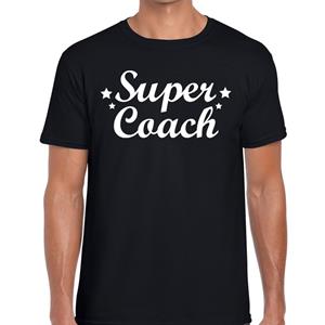 Bellatio Super coach cadeau t-shirt Zwart