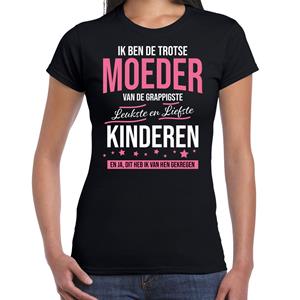 Bellatio Trotse moeder / kinderen cadeau t-shirt Zwart