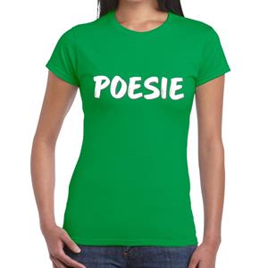 Bellatio Poesie fun tekst t-shirt Groen