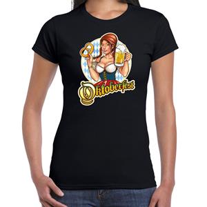 Bellatio Oktoberfest Oktoberfest drank fun t-shirt outfit - Zwart