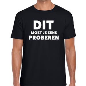 Bellatio Dit moet je eens proberen beurs/evenementen t-shirt Zwart