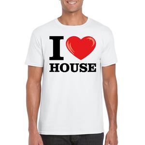 Bellatio I love house t-shirt Wit