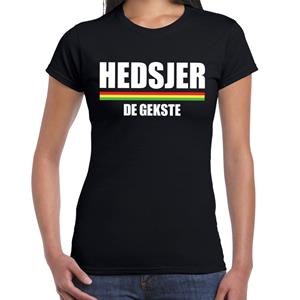 Bellatio Carnaval t-shirt Hedsjer de gekste voor dames - Zwart