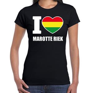 Bellatio Carnaval t-shirt I love Marotte Riek voor dames - Zwart