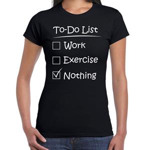 Bellatio Fout To Do list excercise t-shirt Zwart