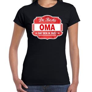 Bellatio Cadeau t-shirt voor de beste oma voor dames - Zwart