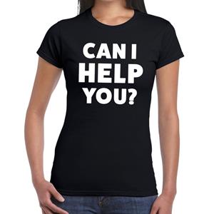 Bellatio Can i help you beurs/evenementen t-shirt Zwart