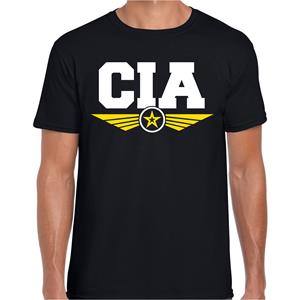 Bellatio CIA agent verkleed t-shirt Zwart