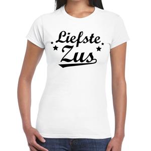 Bellatio Liefste zus t-shirt wit voor dames - Wit