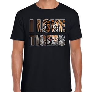 Bellatio I love tigers / tijgers t-shirt Zwart