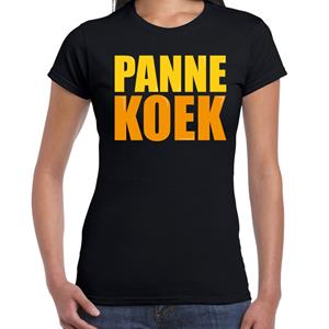 Bellatio Pannekoek fun tekst t-shirt Zwart