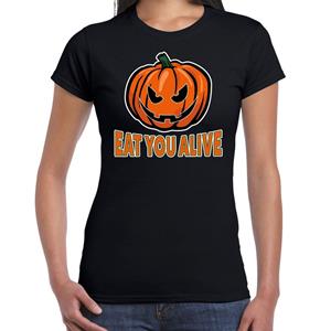 Bellatio Halloween - Halloween Eat you alive verkleed t-shirt Zwart