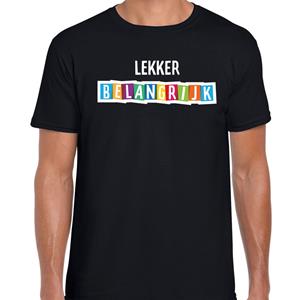 Bellatio Lekker belangrijk cadeau t-shirt Zwart