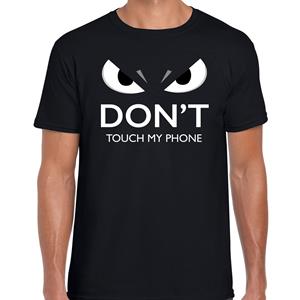 Bellatio Dont touch my phone t-shirt Zwart