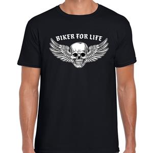 Bellatio Biker for life motor t-shirt Zwart