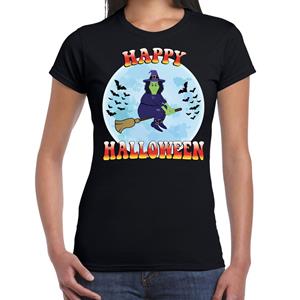 Bellatio Halloween - Happy Halloween heks verkleed t-shirt Zwart