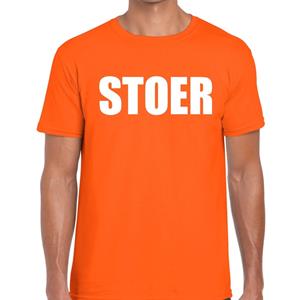 Bellatio Stoer tekst t-shirt Oranje