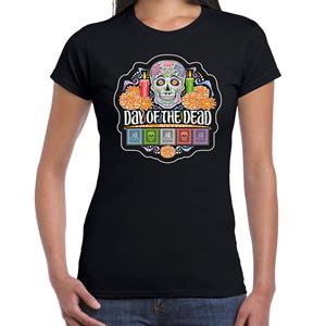 Bellatio Day of the dead / Dag van de doden verkleed t-shirt Zwart