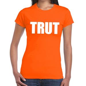 Bellatio Trut tekst t-shirt Oranje
