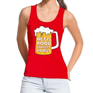 Bellatio Het is rood en heeft dorst tanktop / mouwloos shirt Rood