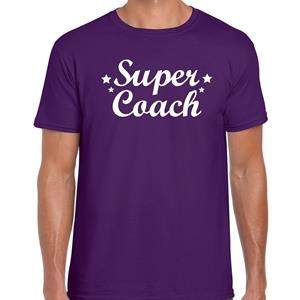 Bellatio Super coach cadeau t-shirt Paars