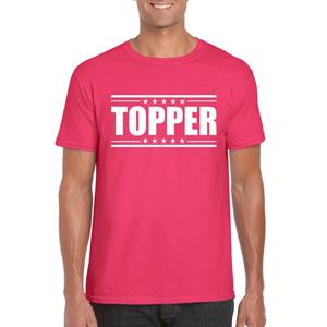 Bellatio Topper t-shirt fuchsia Roze