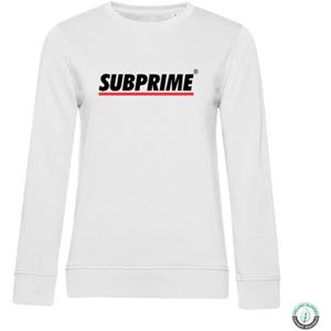 Subprime Sweater Stripe White Dames Wit